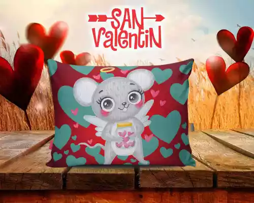 vectores plantilas SAN VALENTIN,FESTEJO,FESTIVIDAD,AMOR,DUOS,COJINES,CARICATURA,DISNEY,